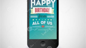 Mobile Birthday Cards Downloads Birthday Greeting Card On Screen Of Mobile Phone Stock