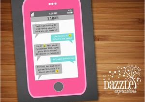 Mobile Birthday Invitations 1000 Ideas About Teen Birthday Invitations On Pinterest