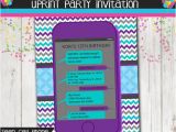 Mobile Birthday Invitations Teen Birthday Party Invitation Cell Phone Texting Invitation