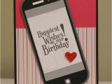 Mobile Phone Birthday Cards Punch Art Wrightcrafty