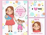 Moma Birthday Cards Cute Mother 39 S Day Greeting Cards In Hand Drawn Style