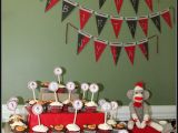 Monkey Birthday Decorations 1st Birthday Sylas 39 S Diy 39 sock Monkey 39 1st Birthday Party Project Nursery