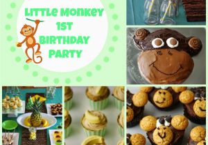 Monkey Birthday Decorations 1st Birthday the Noatbook Little Monkey 1st Birthday Party