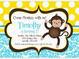 Monkey Birthday Invites Free Monkey Birthday Invitations Bagvania Free Printable