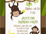 Monkey Birthday Invites Monkey Birthday Invitation Printable or Printed Monkey 1st