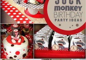 Monkey First Birthday Decorations A sock Monkey themed 1st Birthday Party Spaceships and