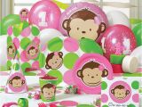 Monkey First Birthday Decorations Mod Monkey Party Decorations Girl Birthday Party Ideas