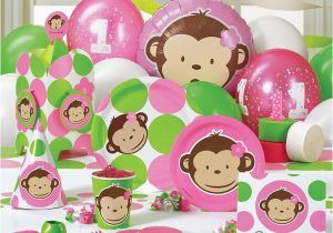 Monkey First Birthday Decorations Mod Monkey Party Decorations Girl Birthday Party Ideas