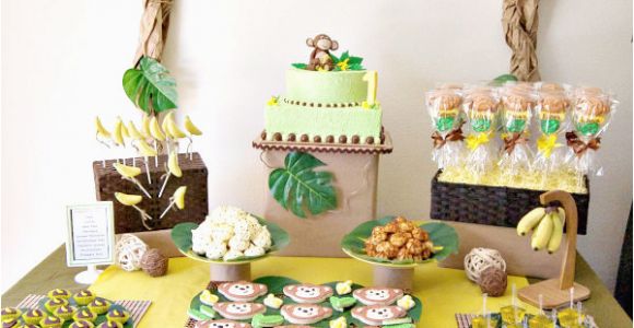 Monkey First Birthday Decorations Monkey 1st Birthday Party A to Zebra Celebrations