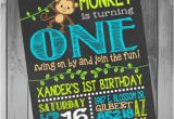 Monkey Invitations for 1st Birthday Monkey Birthday Invitation Monkey Birthday Party Monkey