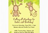 Monkey themed Birthday Invitations Monkey themed Birthday Party Invitation 5 Quot X 7 Quot Invitation