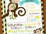 Monkey themed Birthday Party Invitations Free Printable Baby Shower Monkey Invitations theme