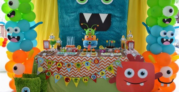 Monster Decorations for Birthday Party Partylicious events Pr Little Monster Birthday Bash