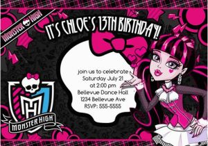 Monster High Birthday Invitations Online 6 Best Images Of Printable Monster High Invitations