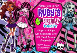Monster High Birthday Invitations Online 6 Best Images Of Printable Monster High Invitations
