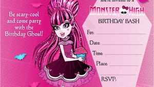 Monster High Birthday Invitations Online 8 Best Images Of Monster Birthday Party Invitations