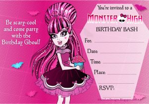 Monster High Birthday Invitations Online 8 Best Images Of Monster Birthday Party Invitations