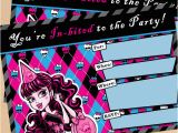 Monster High Birthday Invitations Online Free Printable Monster High Birthday Invitation