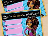 Monster High Birthday Invitations Online Free Printable Monster High Clawdeen Wolf Birthday Invitation