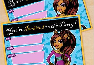 Monster High Birthday Invitations Online Free Printable Monster High Clawdeen Wolf Birthday Invitation