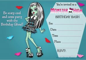 Monster High Birthday Invitations Online Free Printable Monster High Party Invitations