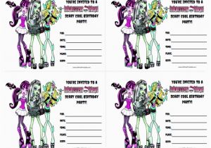 Monster High Birthday Invitations Online Monster High Birthday Invitations Free Printable
