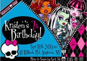 Monster High Birthday Invitations Online Monster High Birthday Party Invitations Dolanpedia