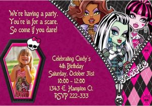 Monster High Personalized Birthday Invitations 6 Best Images Of Printable Monster High Invitations