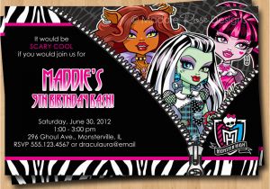 Monster High Personalized Birthday Invitations 9 Best Images Of Monster High Birthday Invitations