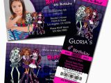Monster High Personalized Birthday Invitations Monster High Invitations Birthday Party Invites Girl