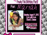 Monster High Personalized Birthday Invitations Monster High Personalized Photo Birthday Invitations 1