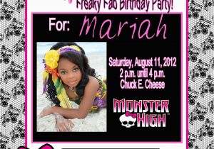 Monster High Personalized Birthday Invitations Monster High Personalized Photo Birthday Invitations 1