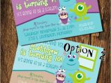 Monster Inc Birthday Invitations Monsters Inc Inspired Birthday Invitation