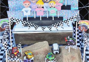 Monster Jam Birthday Decorations Kara 39 S Party Ideas Monster Jam Truck Party Planning Ideas