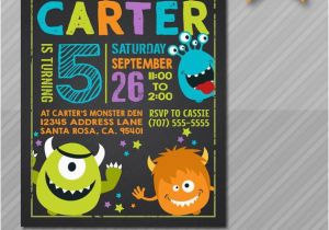 Monster themed Birthday Invitations Little Monster Birthday Invitation Monster by Wolcottdesigns