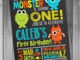 Monster themed Birthday Invitations Monster Birthday Invitation Little Monster Boy by