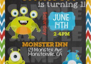Monster themed Birthday Invitations Monster Birthday Invitation Quot Little Monster Invitation