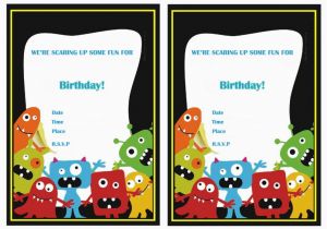 Monster themed Birthday Invitations Monsters University Birthday Invitations Birthday Printable