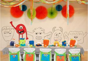 Monster themed Birthday Party Decorations Little Monster Birthday Party Guest Feature