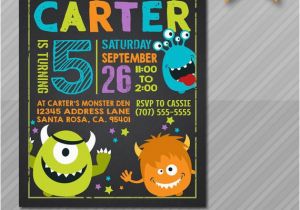 Monster themed Birthday Party Invitations Little Monster Birthday Invitation Monster by Wolcottdesigns