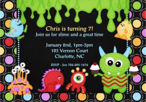 Monster themed Birthday Party Invitations Monster themed Birthday Invitations Best Party Ideas