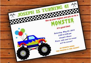 Monster Truck Birthday Invitations Free Printable 8 Best Images Of Monster Truck Template Printable