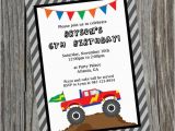 Monster Truck Birthday Invitations Free Printable Custom Printable Monster Truck Birthday Party Invitation