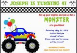 Monster Truck Birthday Invitations Free Printable Free Printable Monster Truck Birthday Invitations Drevio