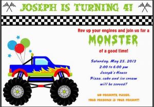 Monster Truck Birthday Invitations Free Printable Free Printable Monster Truck Birthday Invitations Drevio