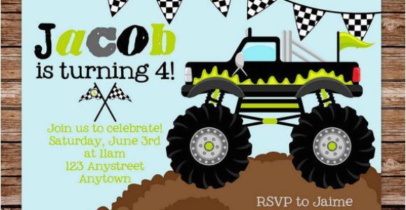 Monster Truck Birthday Invitations Free Printable Free Printable Monster Truck Birthday Invitations Free