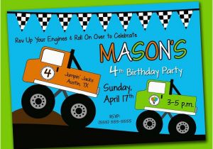 Monster Truck Birthday Invitations Free Printable Monster Truck Birthday Invitations Ideas Bagvania Free