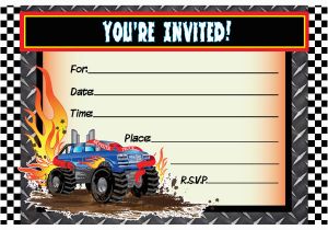 Monster Truck Birthday Invitations Free Printable Monster Truck Birthday Invitations Ideas Bagvania Free