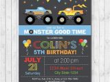 Monster Truck Birthday Invitations Free Printable Monster Truck Invitation Monster Truck Invite by