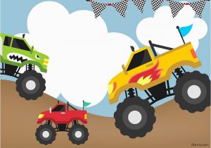 Monster Truck Birthday Invitations Free Printable Monster Trucks Invitation Templates Free Printable